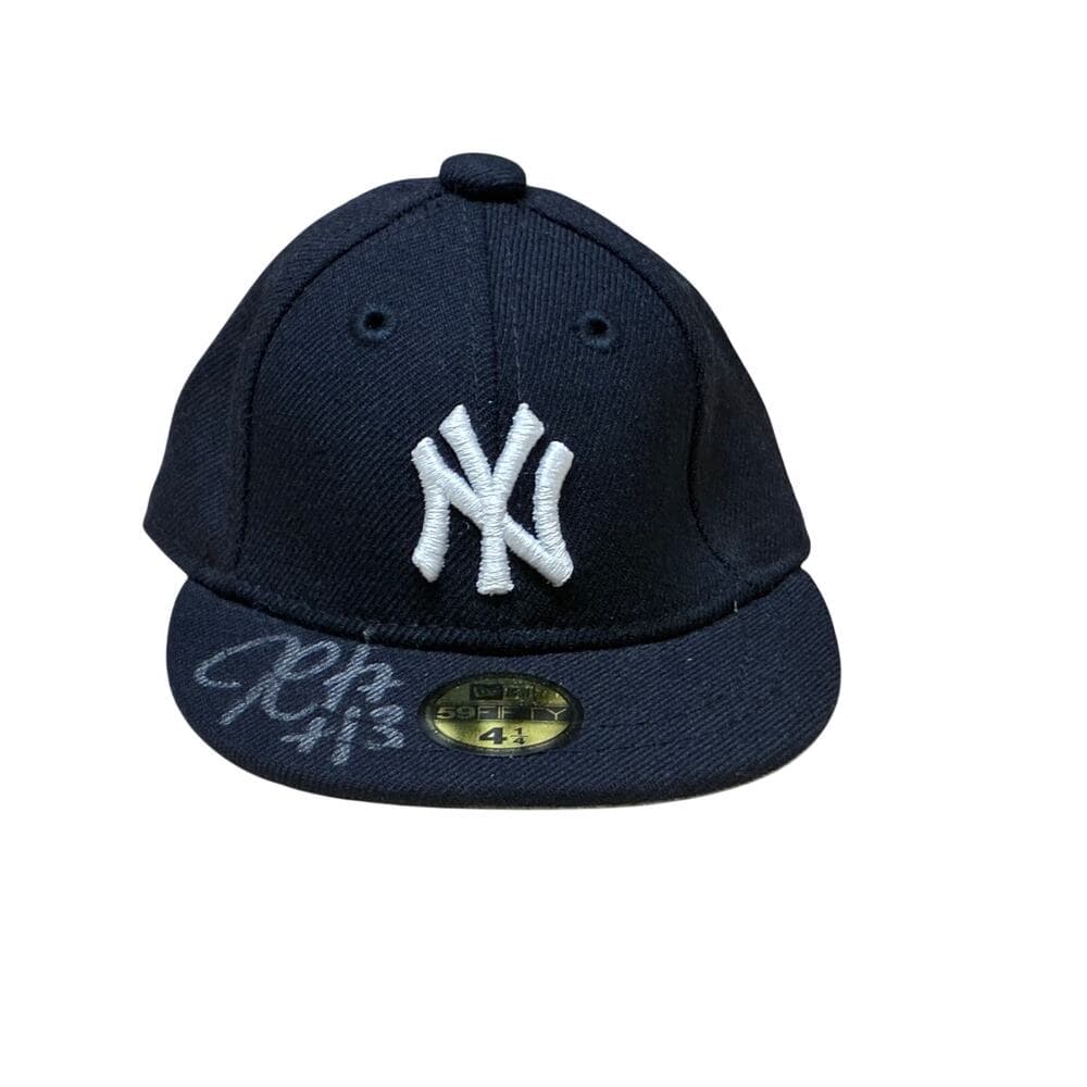 New Era Hat Autographed by Alex Rodriguez Player 13 From The Yankee Sz 4 1/4 New
