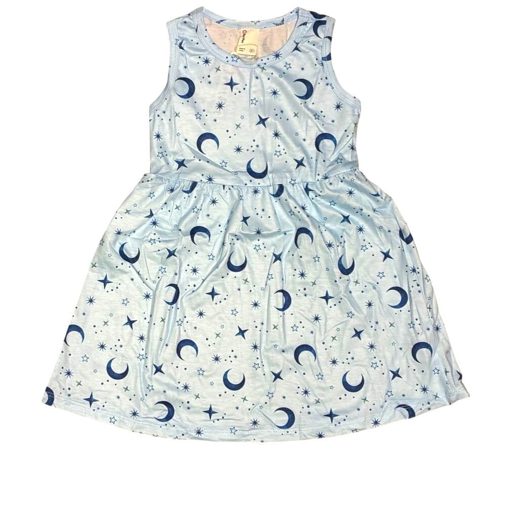 3 girls' sleeveless celestial-themed dress 3T