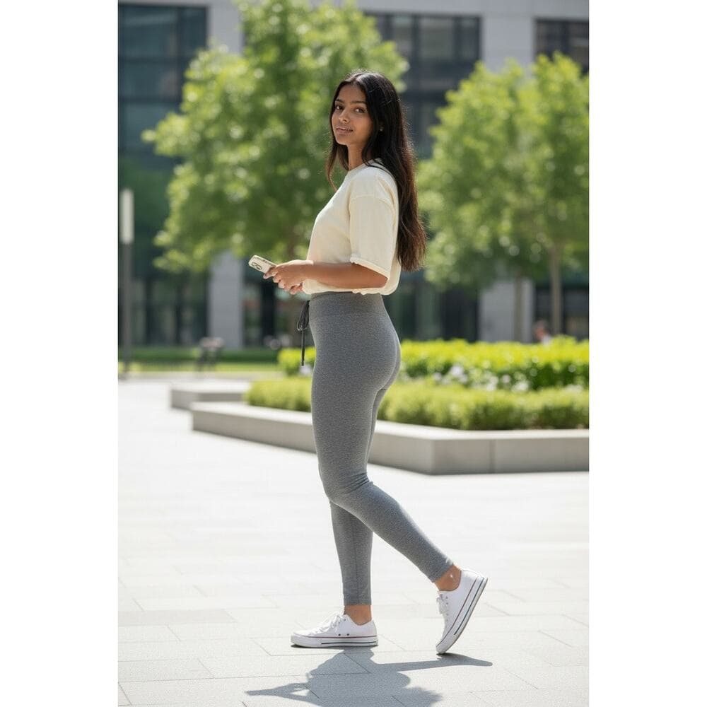 Lab Joy Women’s 7/8 Length High Rise Leggings Size Medium Gray