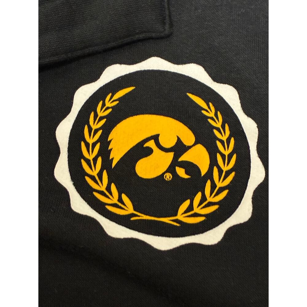 Rivalry Threads 91 Large (12/14) Iowa Hawkeyes Fleece Full Zip Black