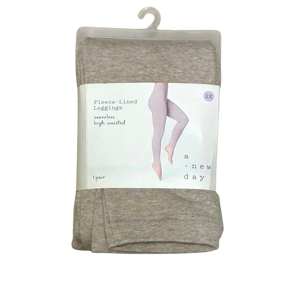A New Day Fleece-Lined Leggings Seamless High Waisted 2XL