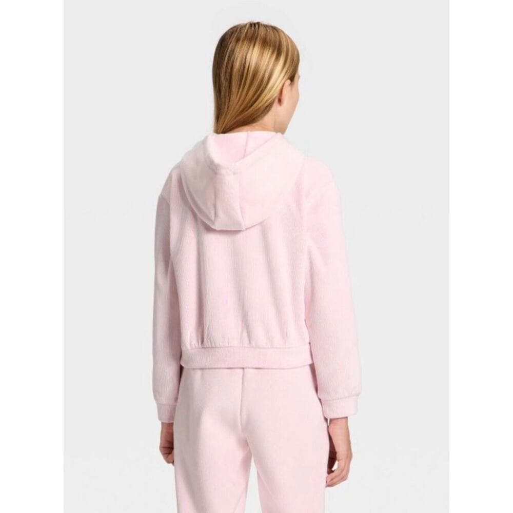 All In Motion Girls Cozy Ribbed Hoodie Light Pink L 10/12