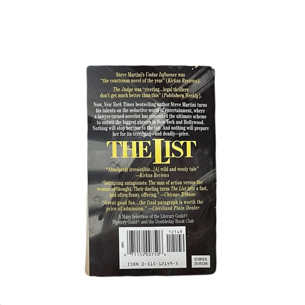The List Steve Martini PaperBook
