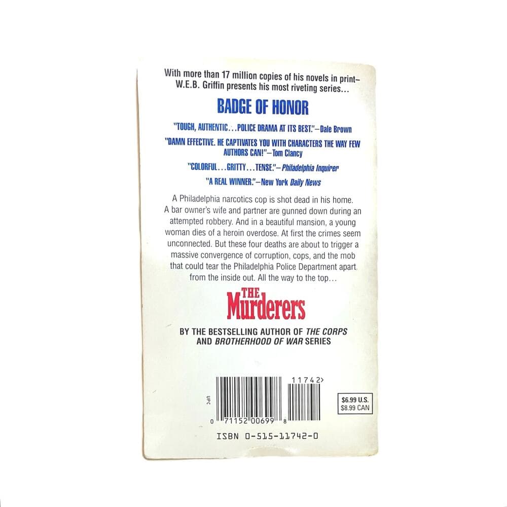 The Murderers Badge of Honor Book 6 W.E.B Griffin PaperBook