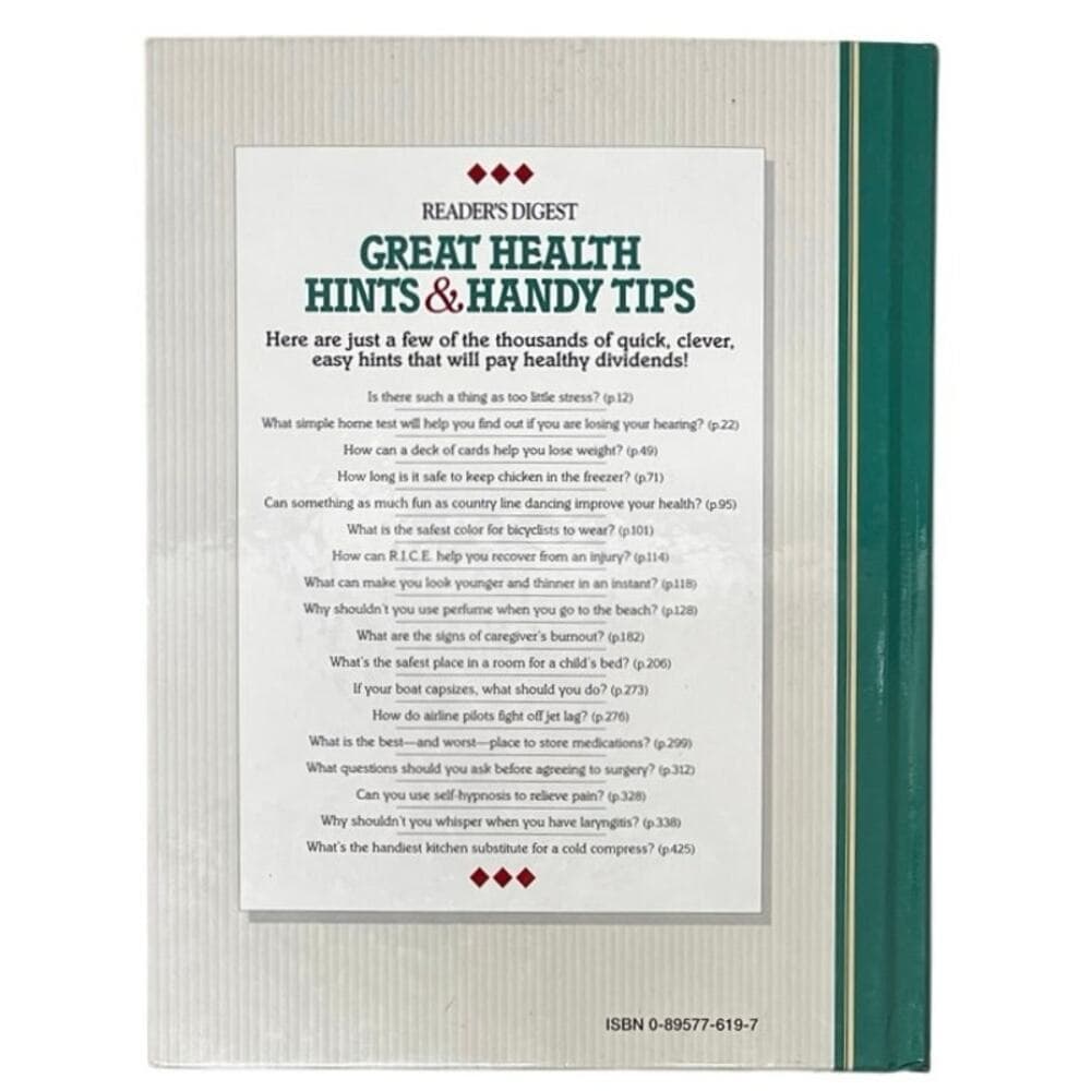 Great Health Hints and Handy Tips Hardcover Book