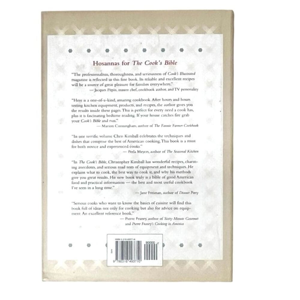 The Cook’s Bible Christopher Kimball Hardcover Book