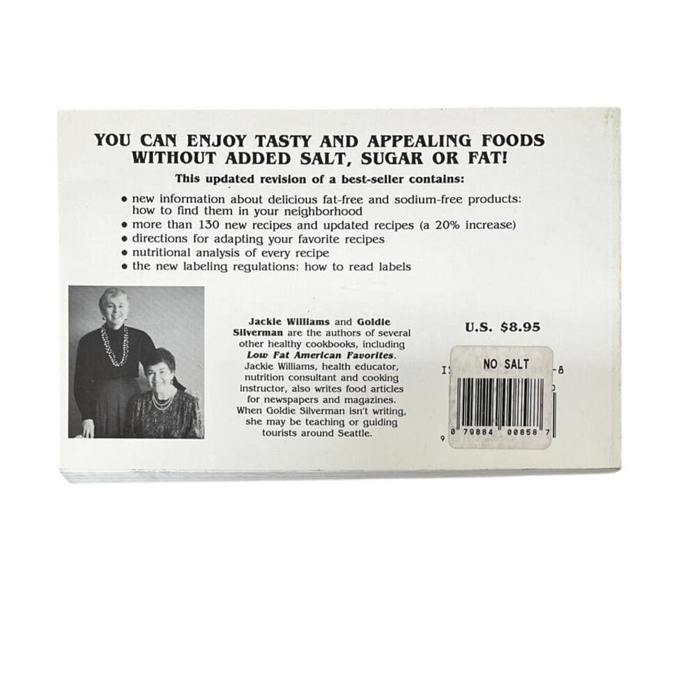 No Salt, No Sugar, No Fat Cookbook by Jacqueline Williams (1993-05-04)