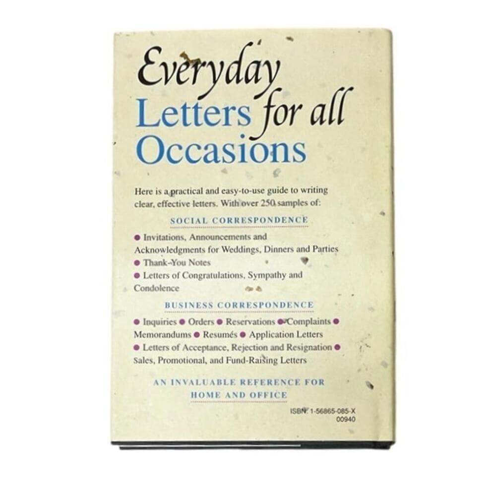 Everyday Letters for All Occasions by Jack Maguire ( Hardcover, 1994)