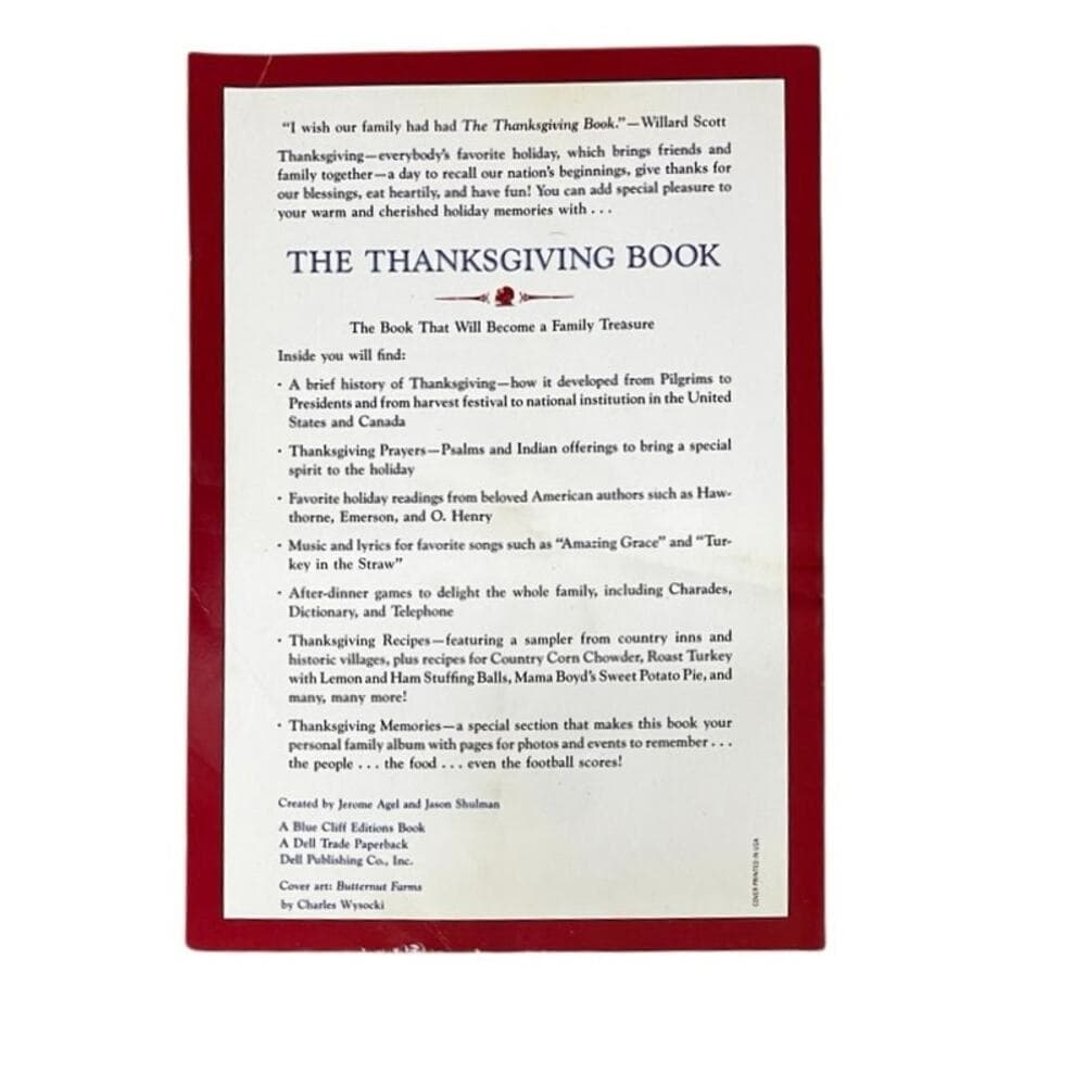 The Thanksgiving Book : An Illustrated Treasury of Lore, Tales, Poems,...