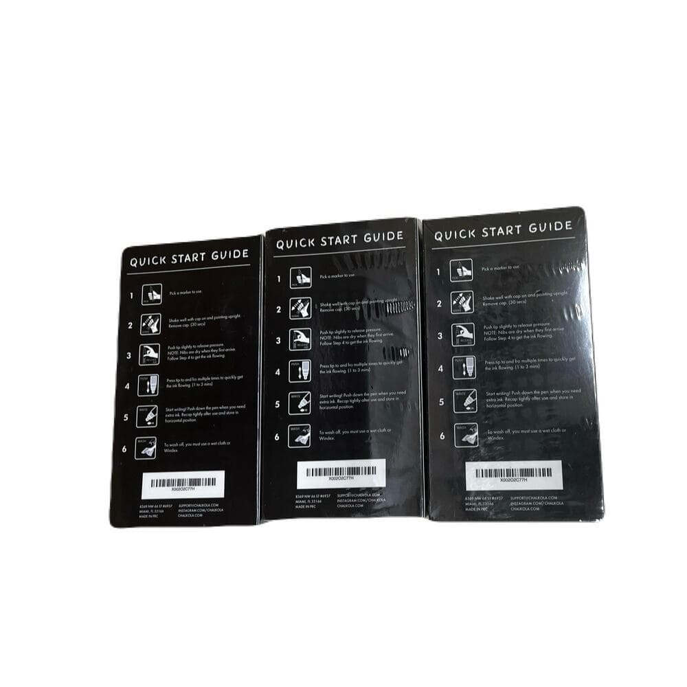 A Bundle Of 3 Chalkola 5 Silver Chalk Markers Variety pack