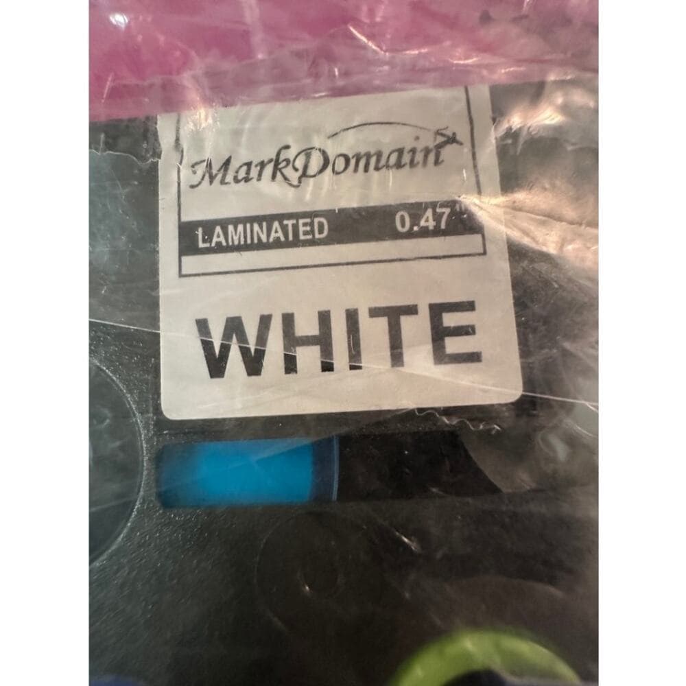 MarkDomain Label Tape 4-Pack Laminated White 0.47" D600 Label Maker