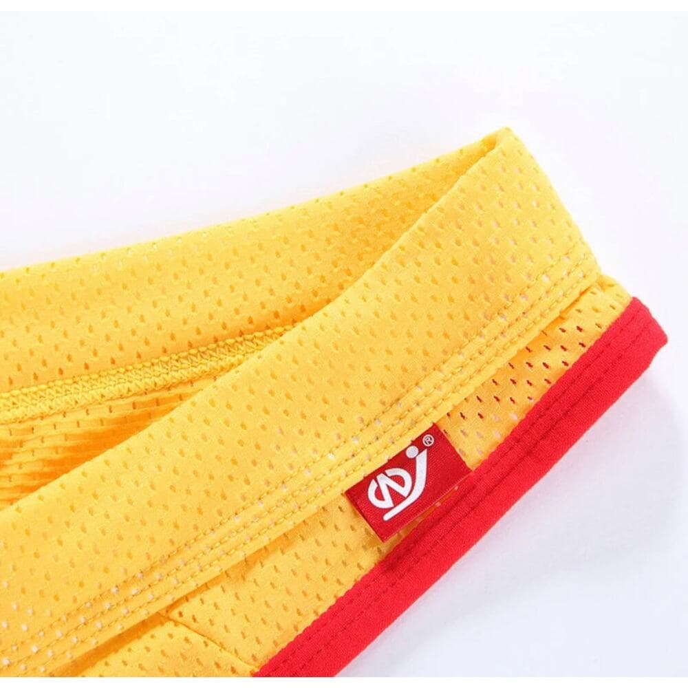 WJ Man Thong Low Waist Nylon Mesh Breathable Men's Thong T Briefs 4003-DK Small