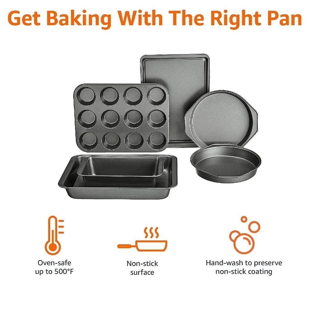 6-Piece Nonstick, Carbon Steel Oven Bakeware Baking Set
