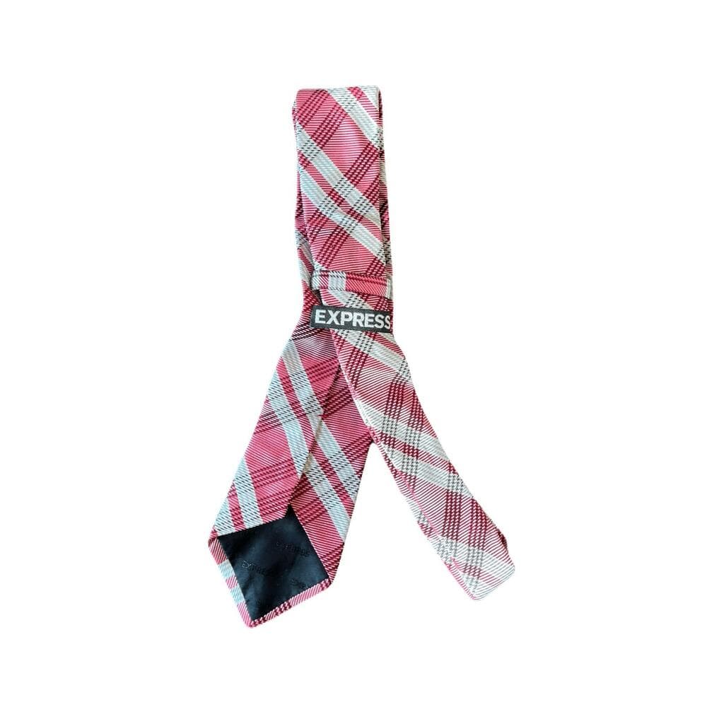 Express Men’s Tie Burgundy & Sliver