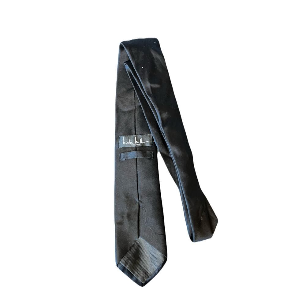 Nicole Miller Black Solid Men’s Tie
