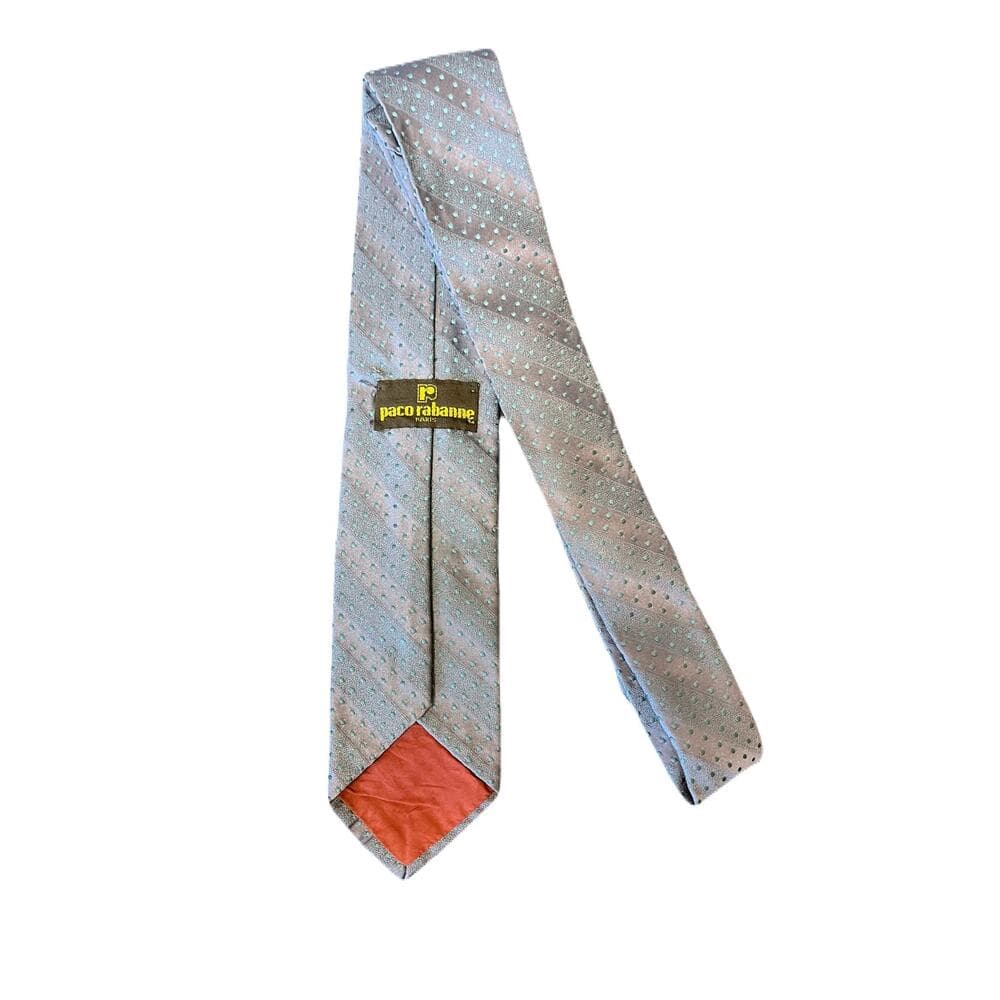 Paco Rabanne Men’s Tie Purple With Green Dot