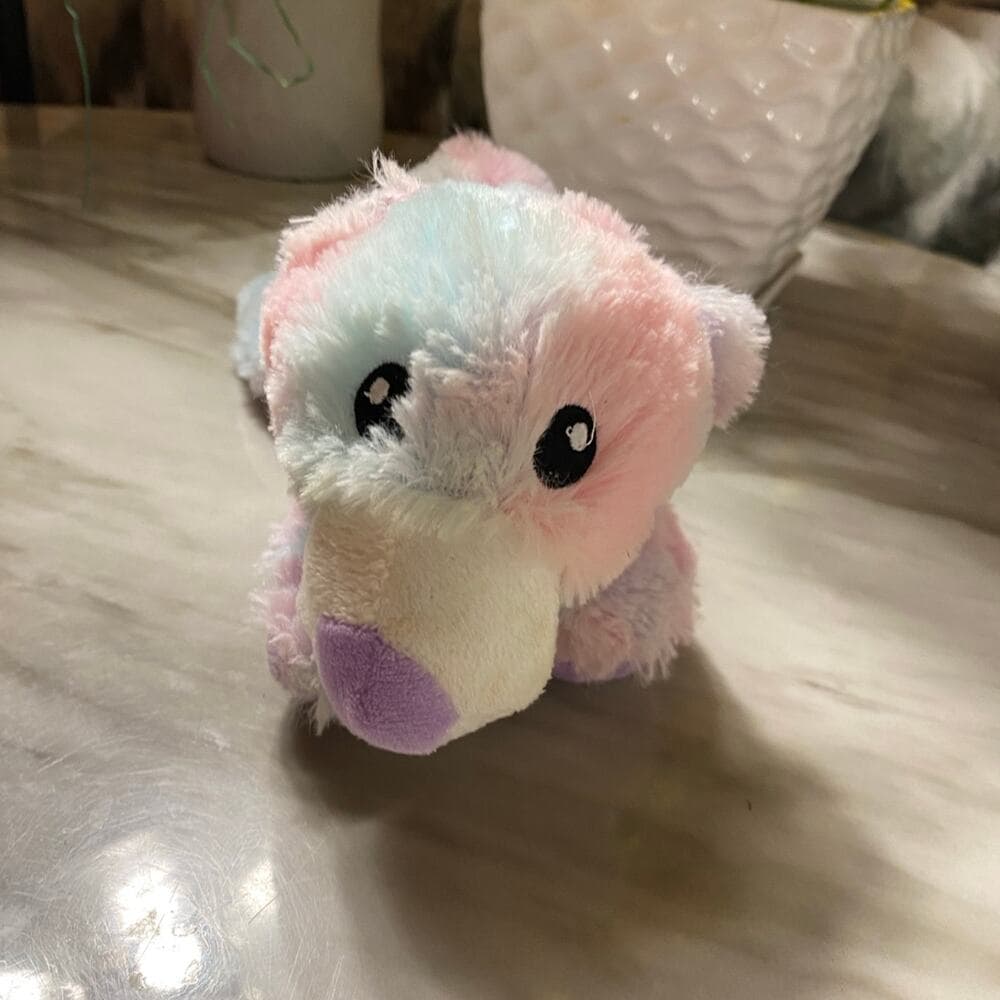 Colorful stuffed animal 11”