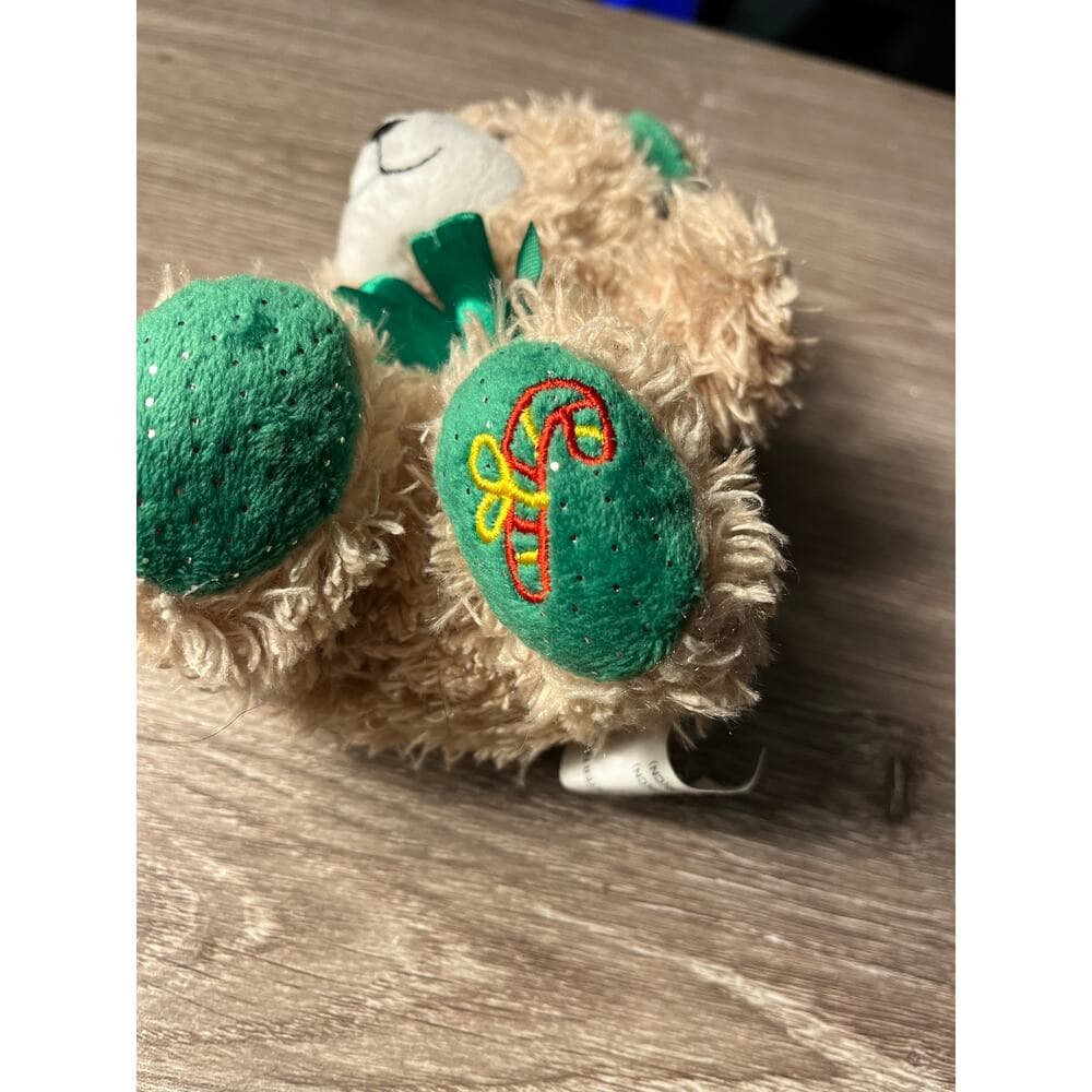 Brown and Green Mini teddy bear selling the stuffed animal 5”