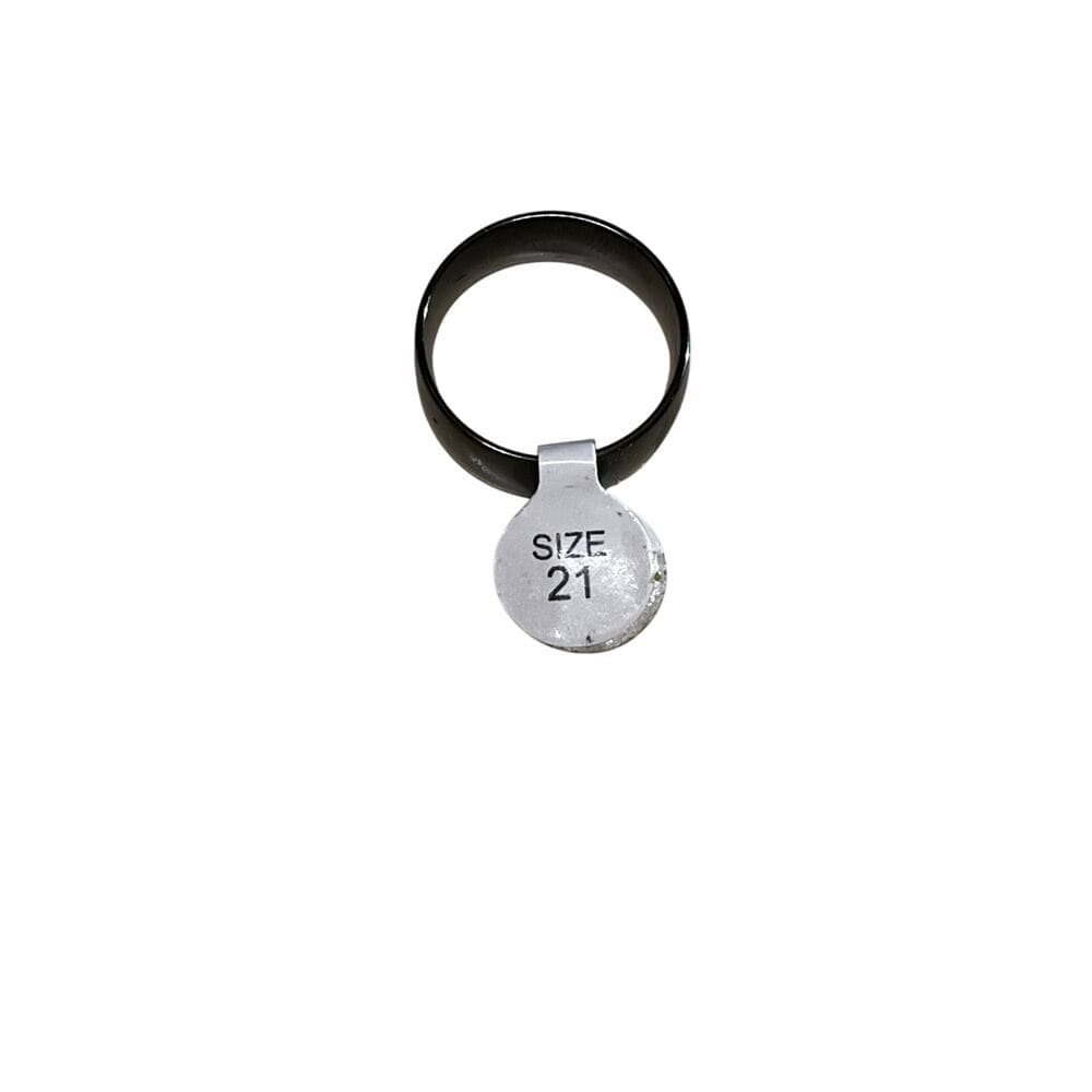 Solid Black Stainless Steel Men’s Ring Size 21 With Tags