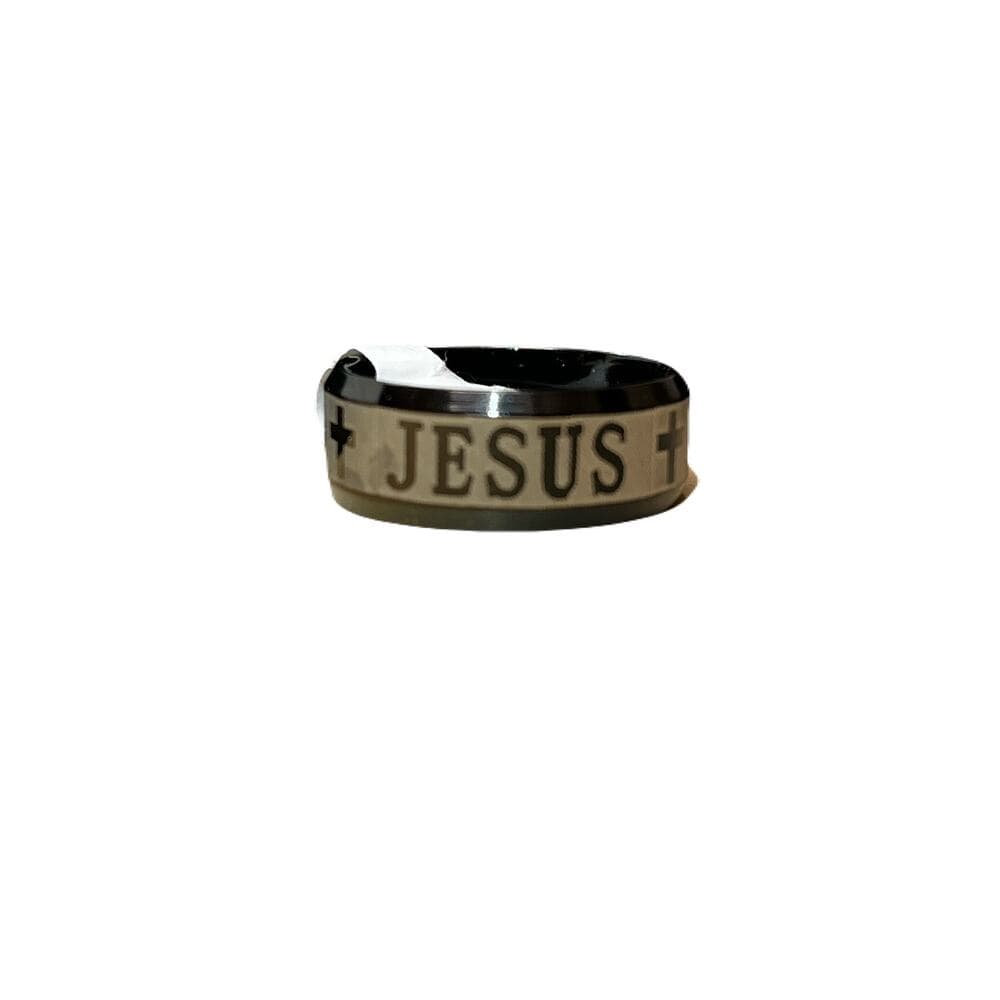 Jesus Black Stainless Steel Size 18 With Tags