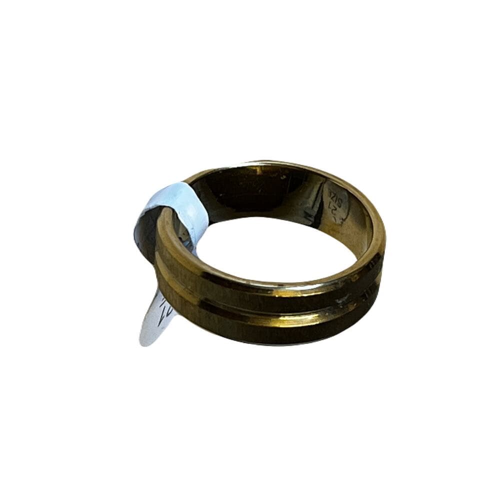 Brand New Solid Gold Stainless Steel Ring Size 21