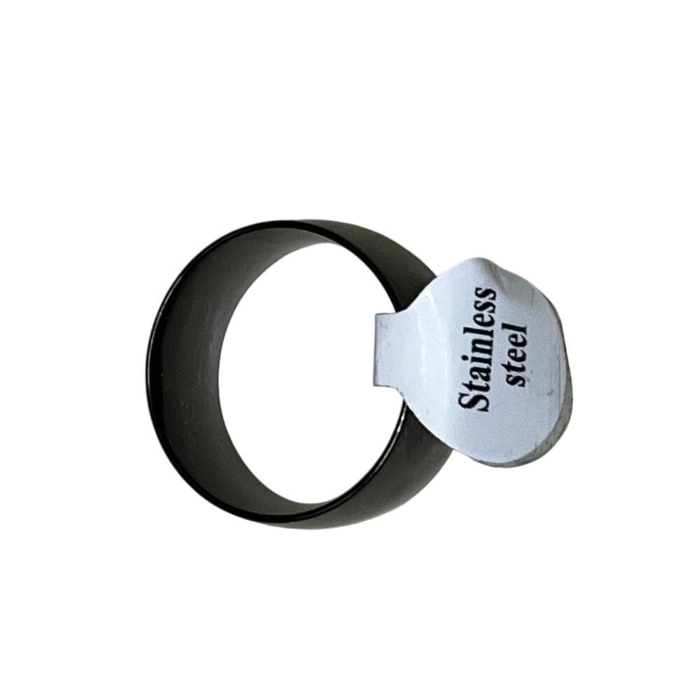 Black Thin Stainless Steel Men’s Ring Size 18