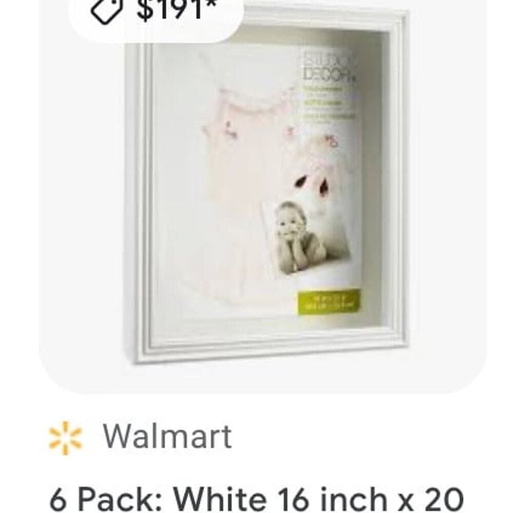 White 16" x 20" Shadow Box by Studio Décor