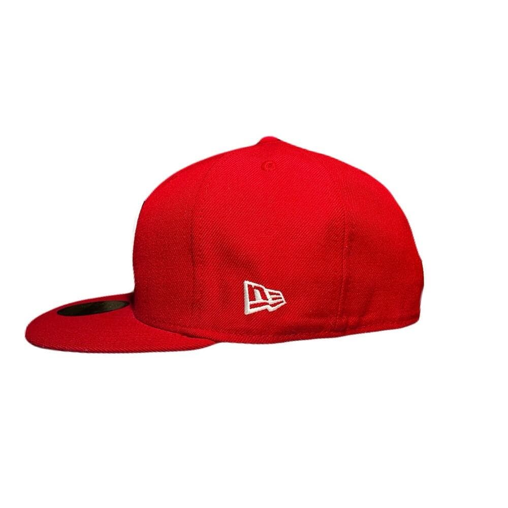 New Era Hat Red With A N On The Front Size 7 1/4