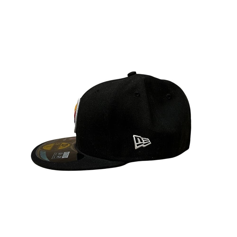 New Era Black Steelers Hat Size 7 1/4