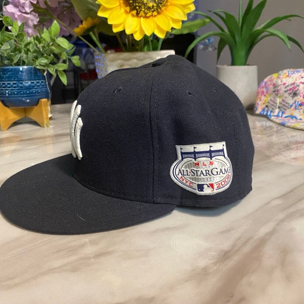 Yankees New Era Hat Size 8 Navy & White All Star Game 2008