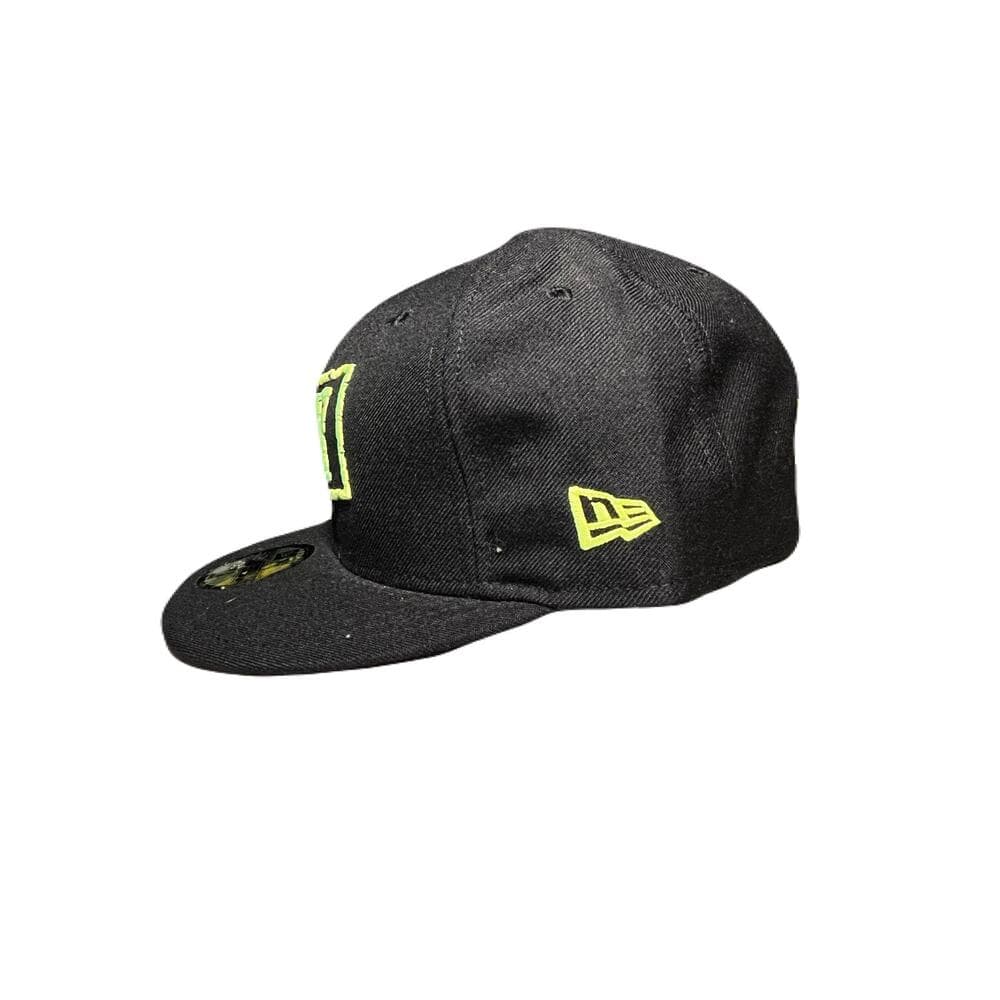 New Era Lime Green & Black Hat Size 7 5/8 New