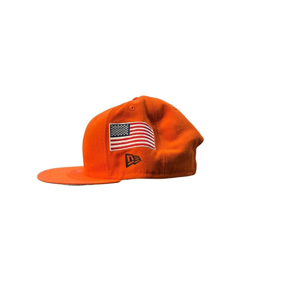New Era Hat SnapBack Orange & White Houston Nec-Mcmxx