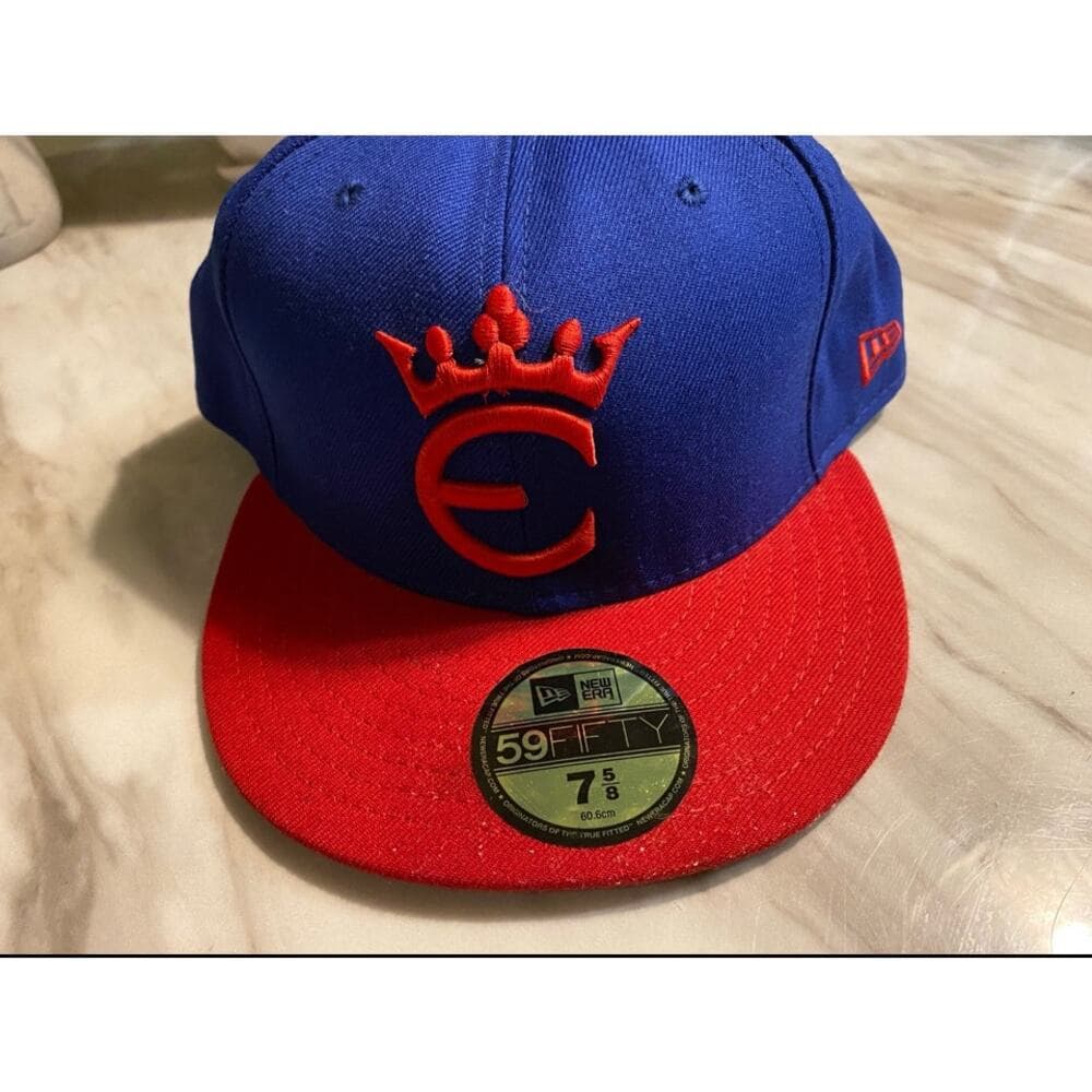 New Era Hat size 7 5/8 Blue & Red