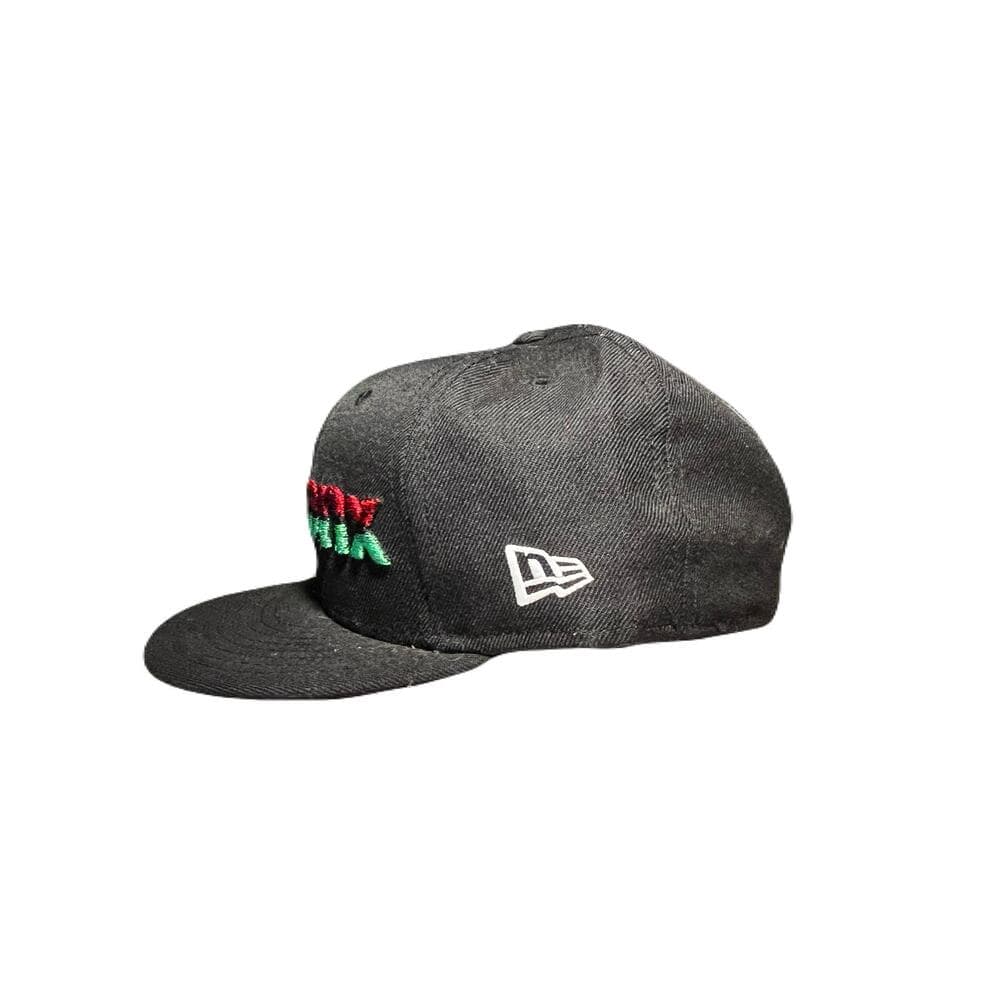 New Era Bronx Black , Green , & Red Hat Size 7 1/2