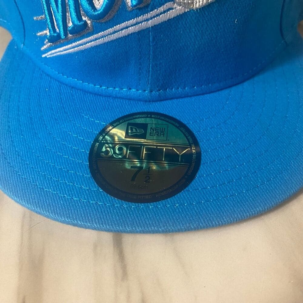 New Era Hat 7 1/2 Blue & Sliver Movers