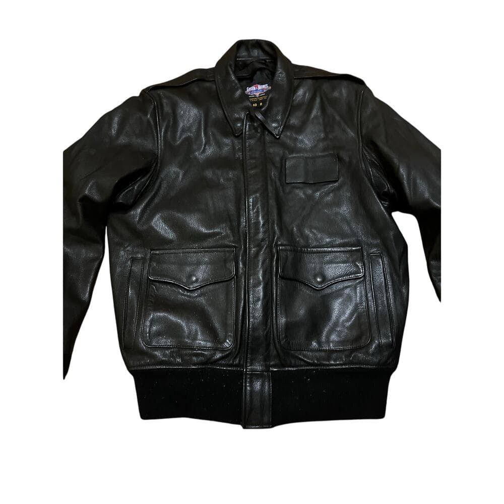 GIBSON & BARNES Heavy Duty 48 R Flight Bomber Zip In Liner LEATHER Pilot Jacket