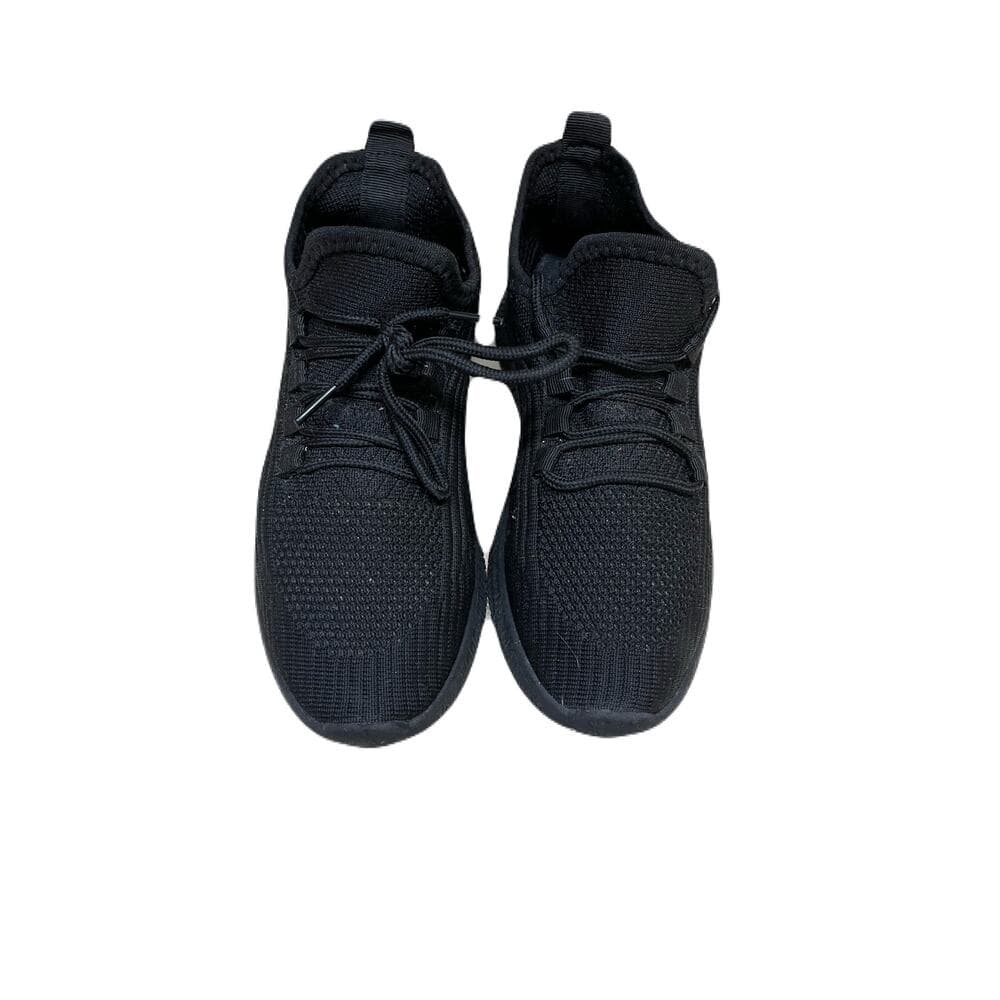 Kids Standed Black Sneakers Size 6 unisex