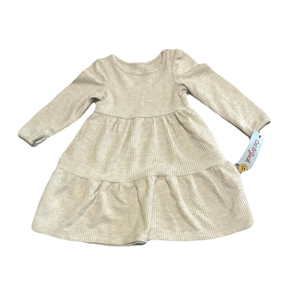 Toddler Girls' Cozy Dress - Cat & Jack Beige 2T