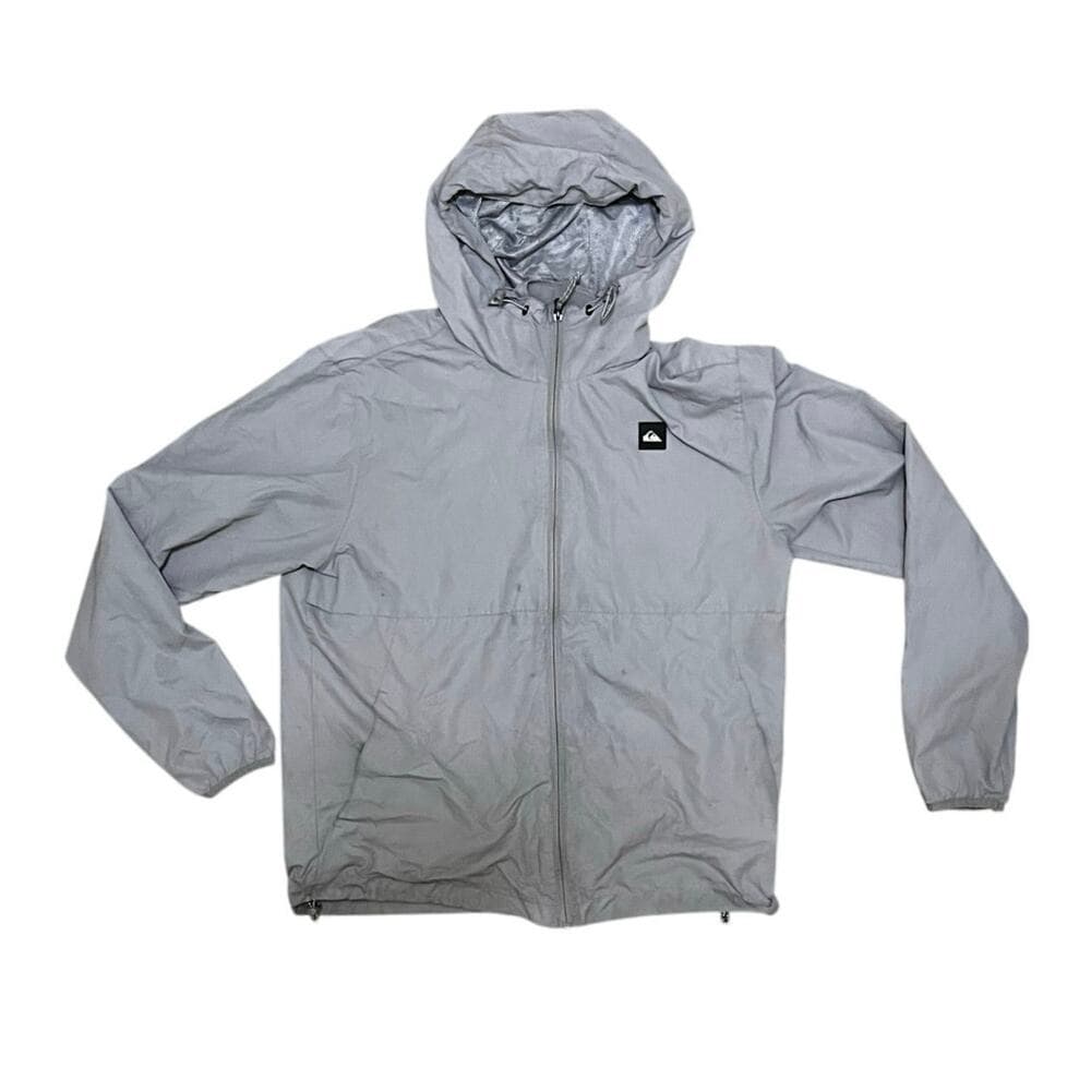Quiksliver Gray Windbreaker Jacket Size Medium