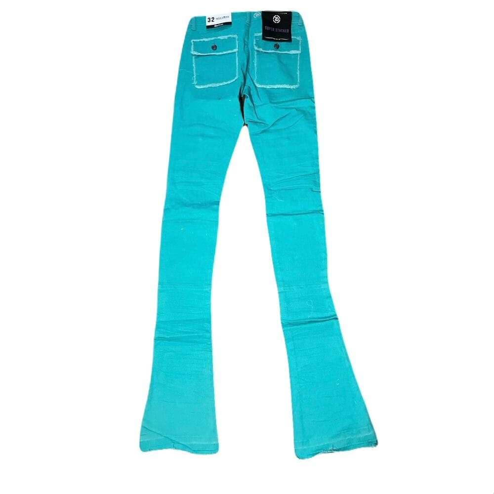 Doctrine Savant Super Stacked Jean Teal Size 30