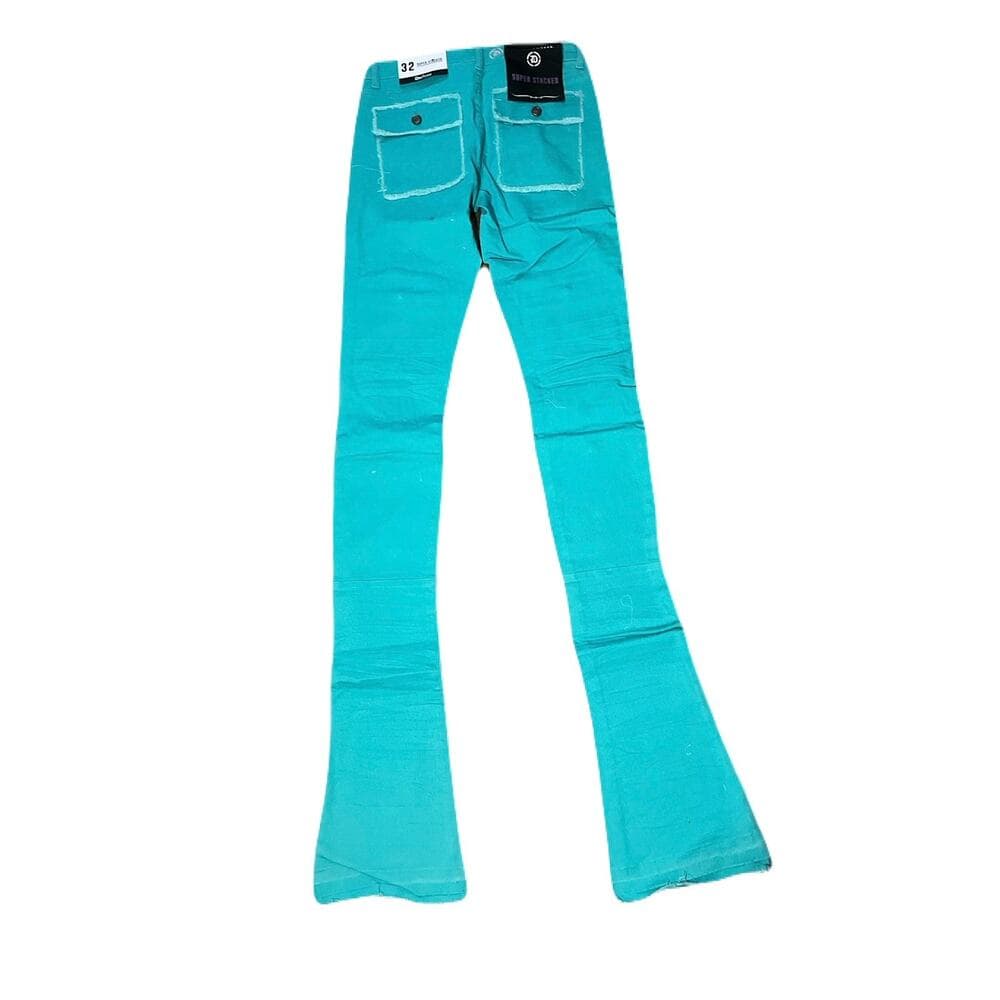 Doctrine Savant Super Stacked Jean Teal Size 32