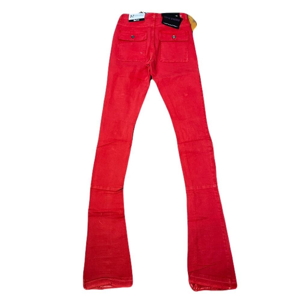 Doctrine Savant Super Stacked Jean Red Size 32
