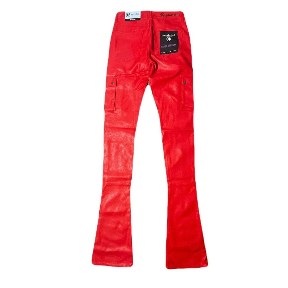 Doctrine Carter Super Stacked Jean Red Pu Size 32