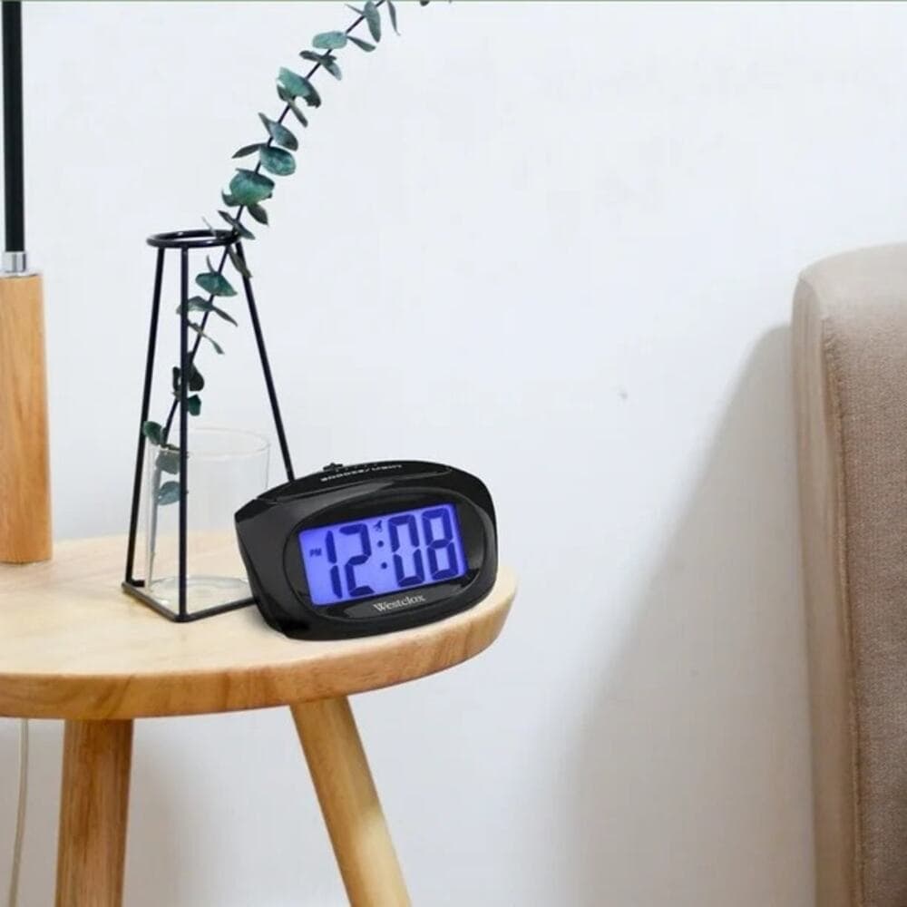 Westclox Battery Operated Digital LCD Alarm Clock, 70043