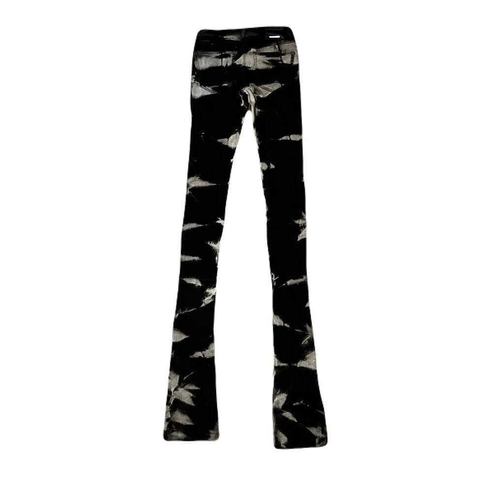 Si Tu Veux Black & Gray Superstack Jeans Size 32