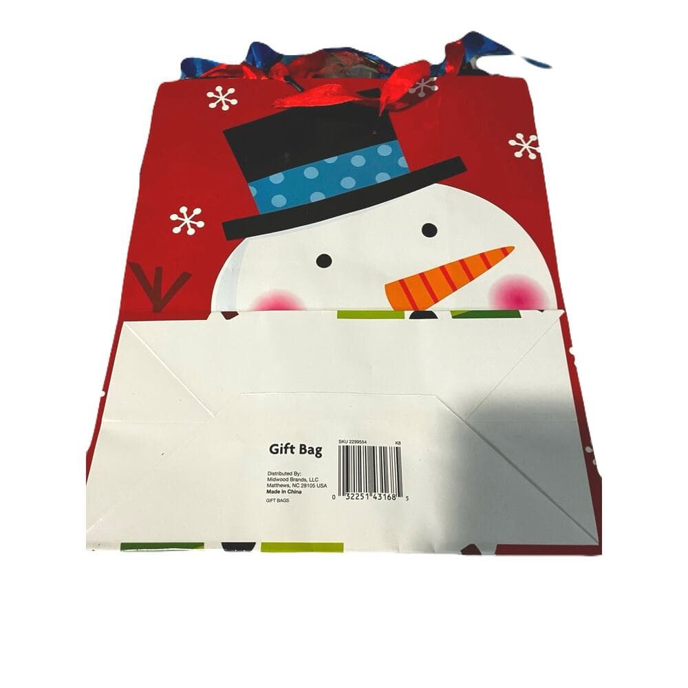 12 Pack Of Christmas Gift Bags 12” L X 10” W