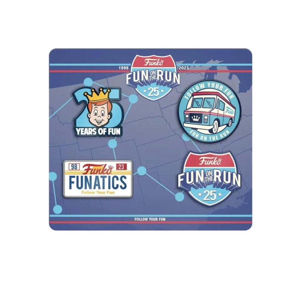 NEW - Funko Pop! Fun On The Run Lapel Pin 4pk