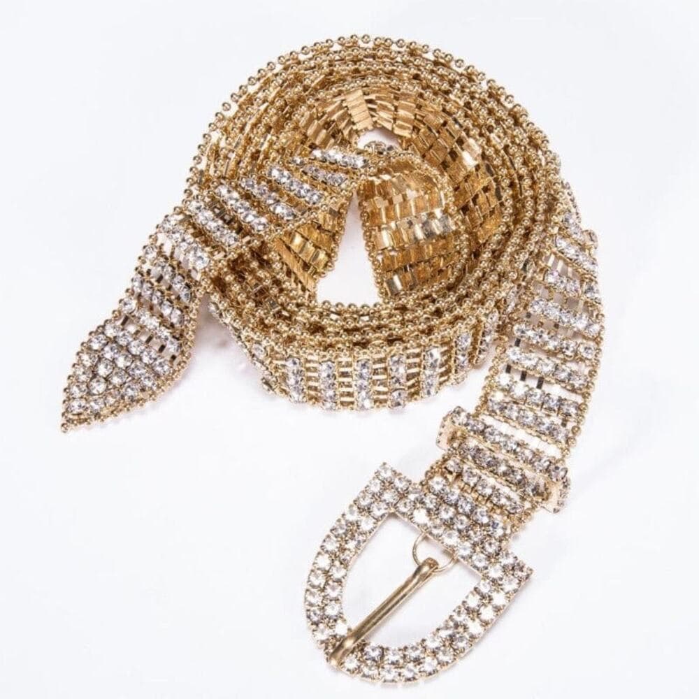 Luxury Bling Crystal CZ Diamond Belt Size 34