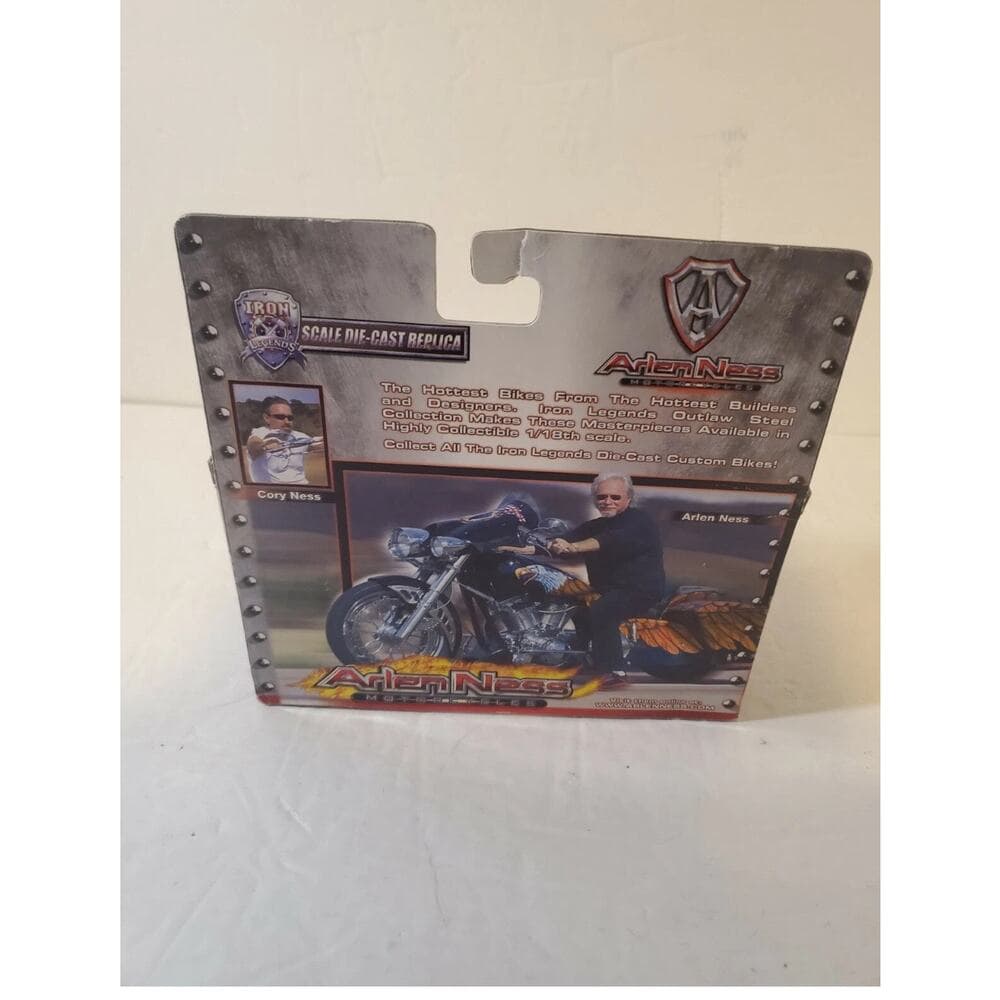 Arlen Ness Motorcycles Iron Legends 1/18 Unopened Box Die Cast Replica Blue