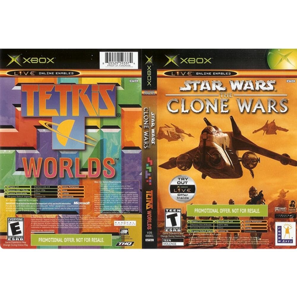 STAR WARS THE CLONE WARS/TETRIS WORLDS - XBOX GAME